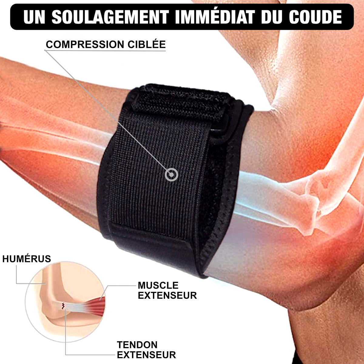Attelle compression coude tendinite