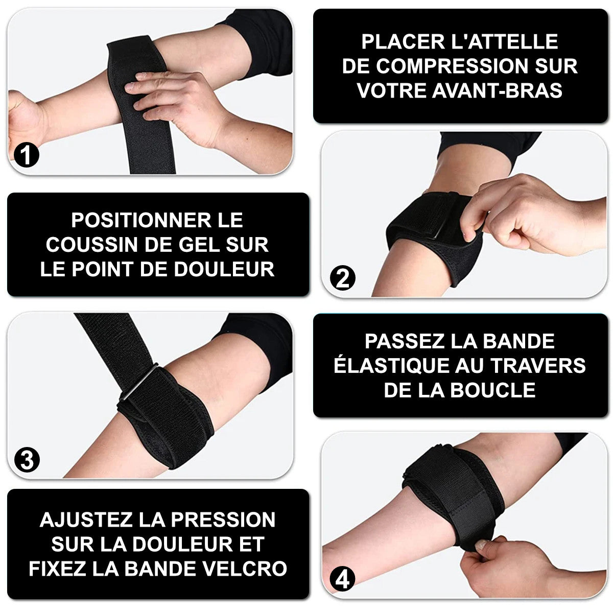 Attelle compression coude tendinite