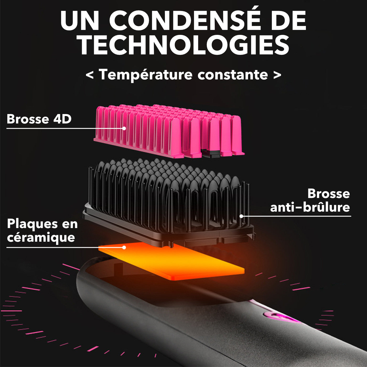 brosse lissante sans fil