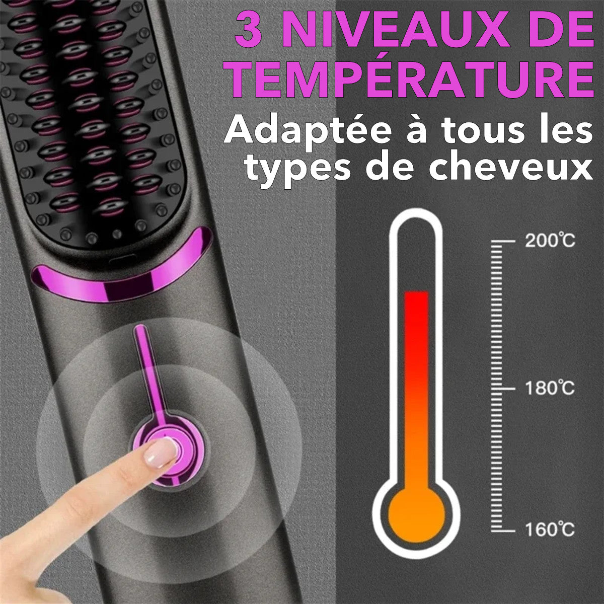 brosse lissante sans fil