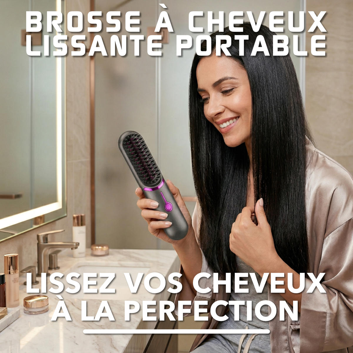 brosse a cheveux lissante portable