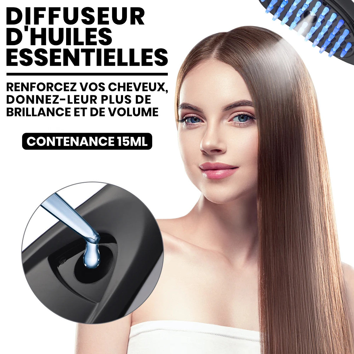 Brosse cheveux Lumia lumière rouge