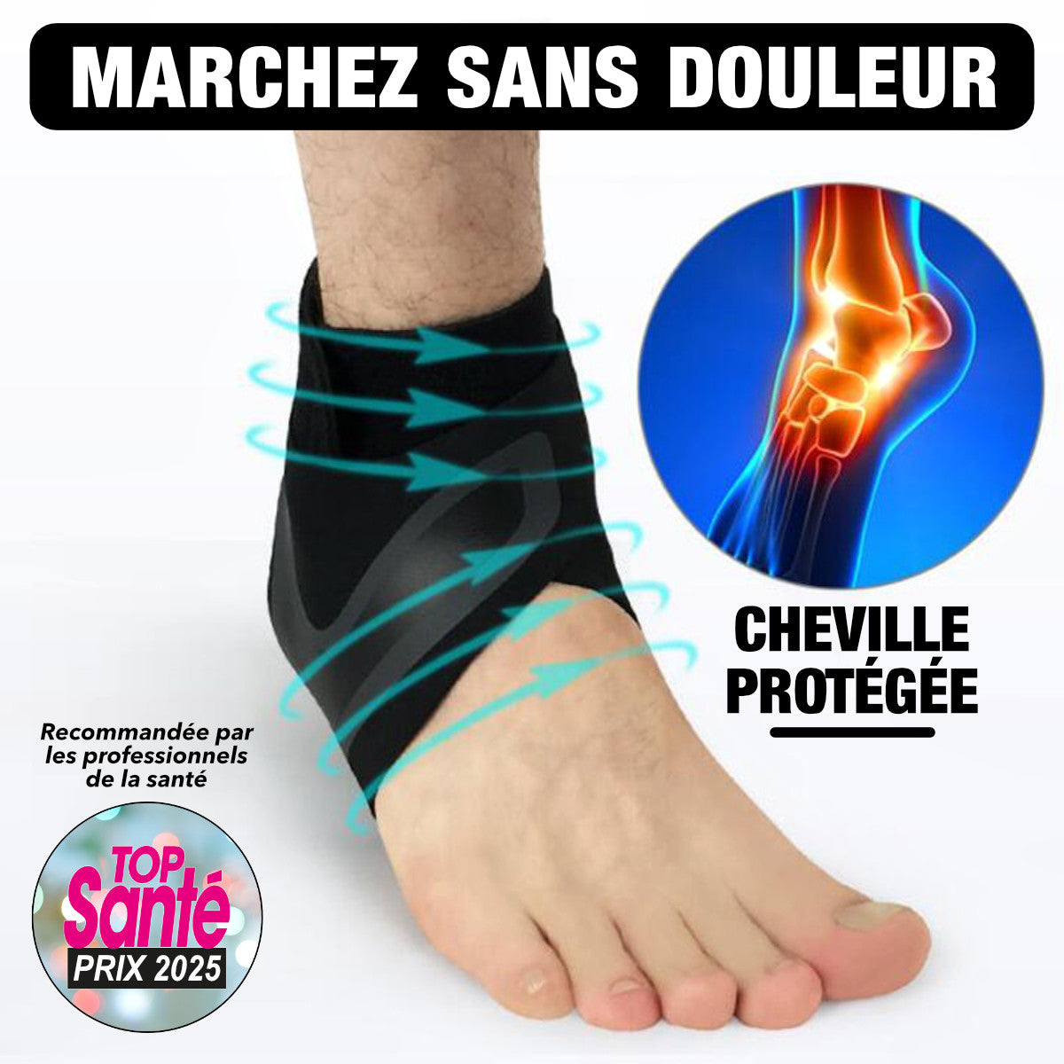 une attelle pour cheville