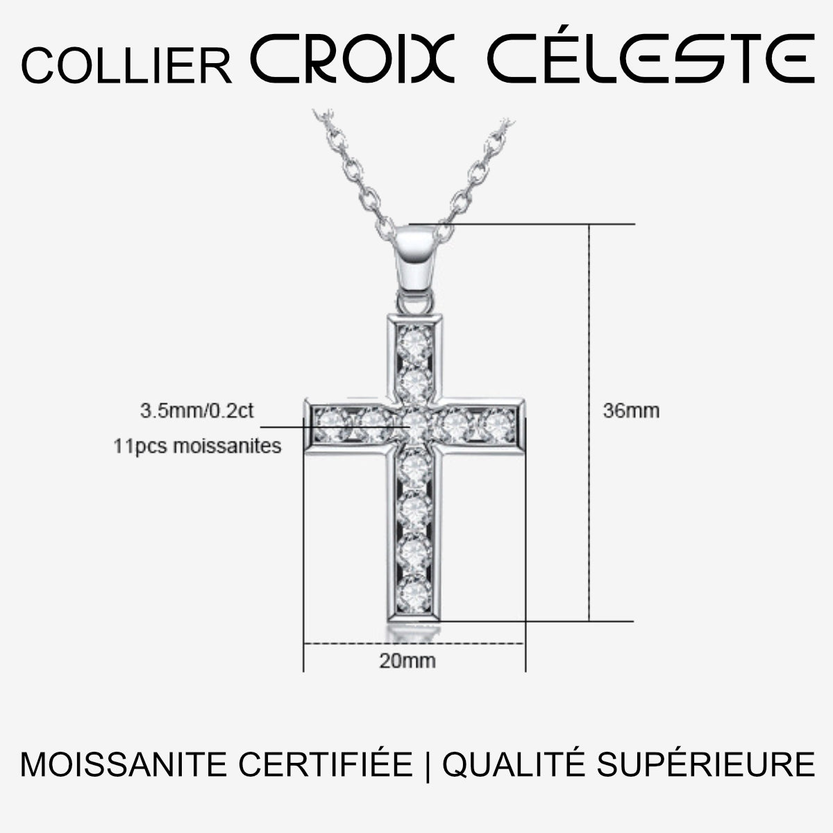 pendentif argent moissanite