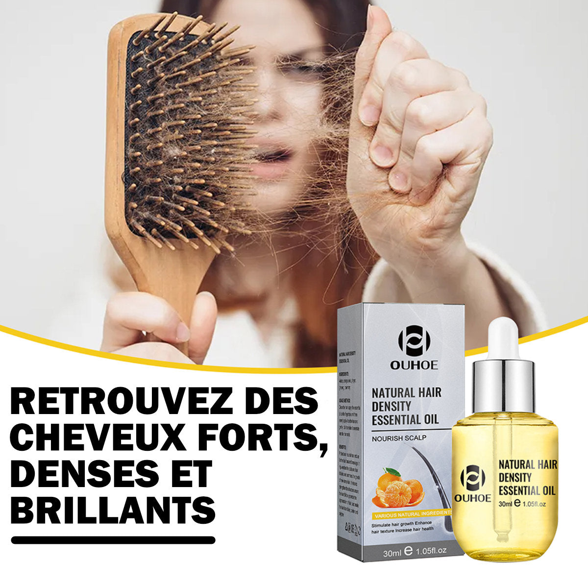 Huile essentielle pour cheveux au gingembre
