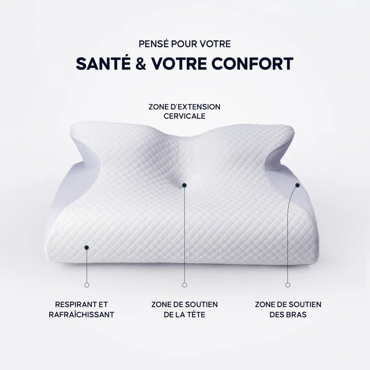 Oreiller cervical mémoire de forme