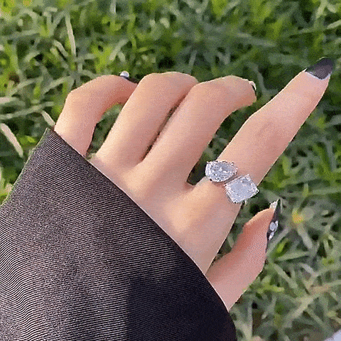 bague argent moissanite