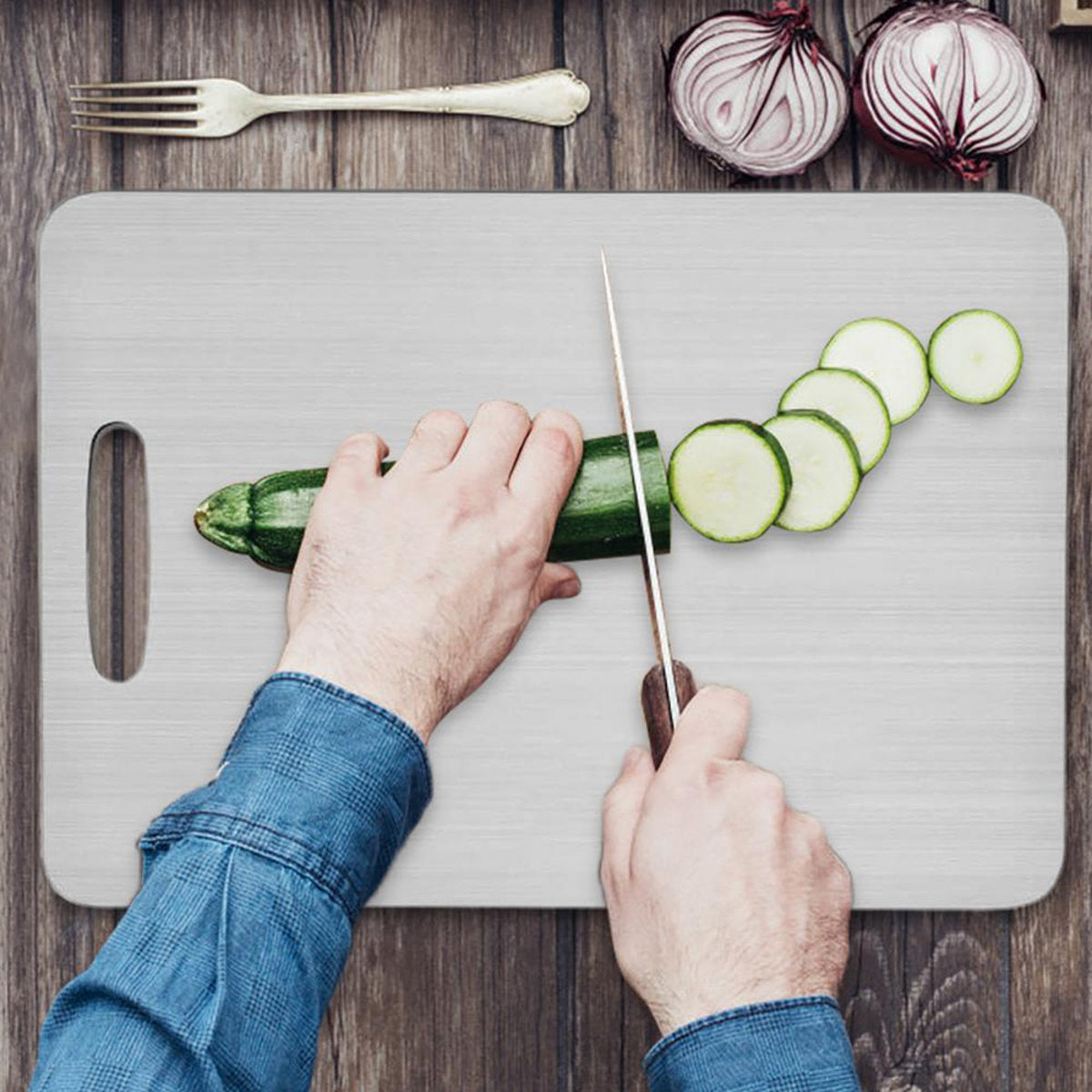Planche à découper titane pour cuisine