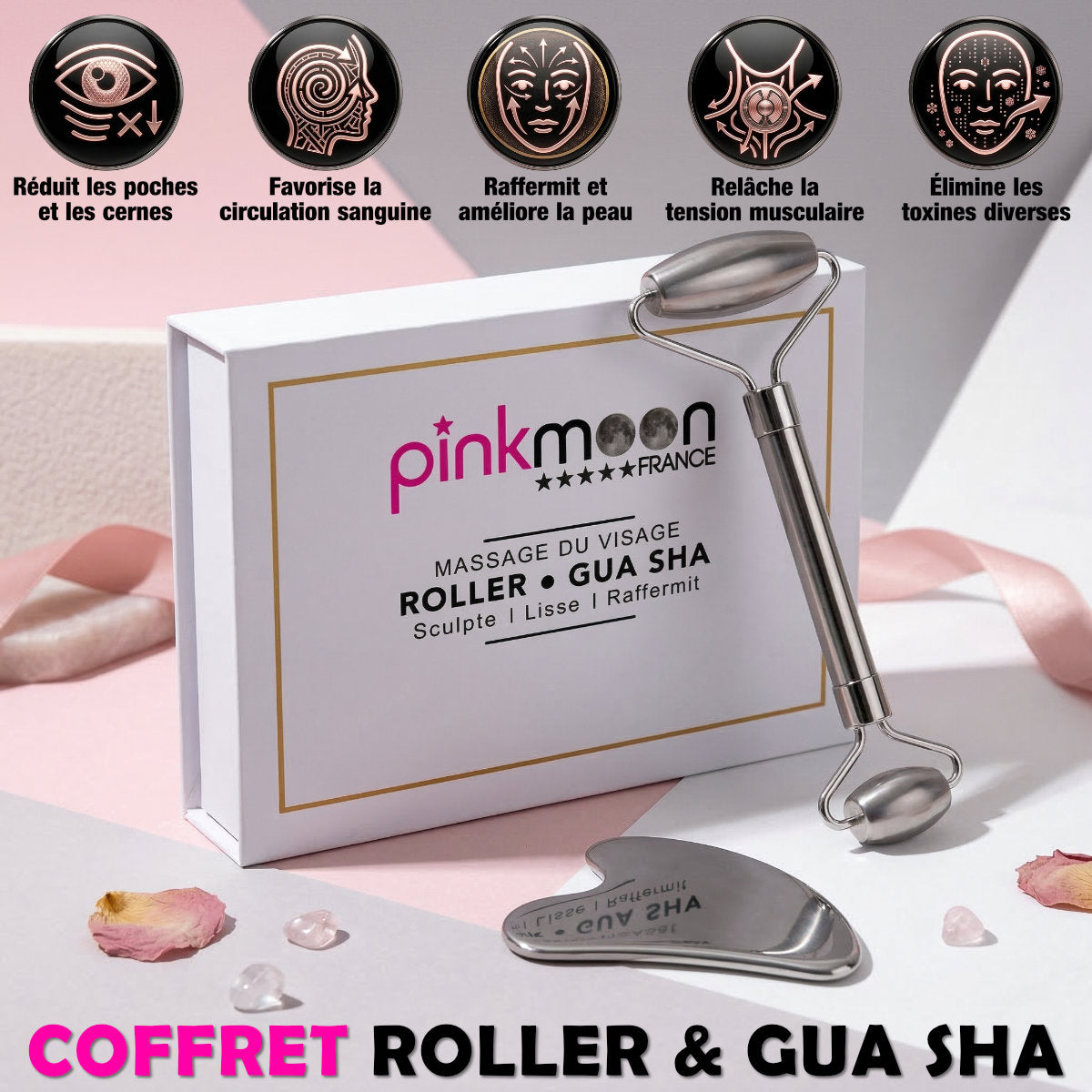 gua-sha et roller visage