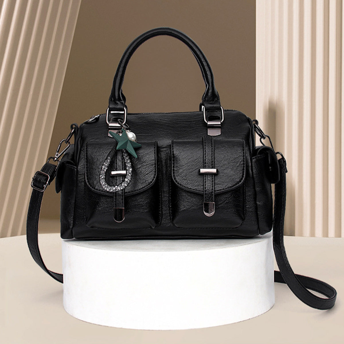 Sac à main femme cuir étoile tendance