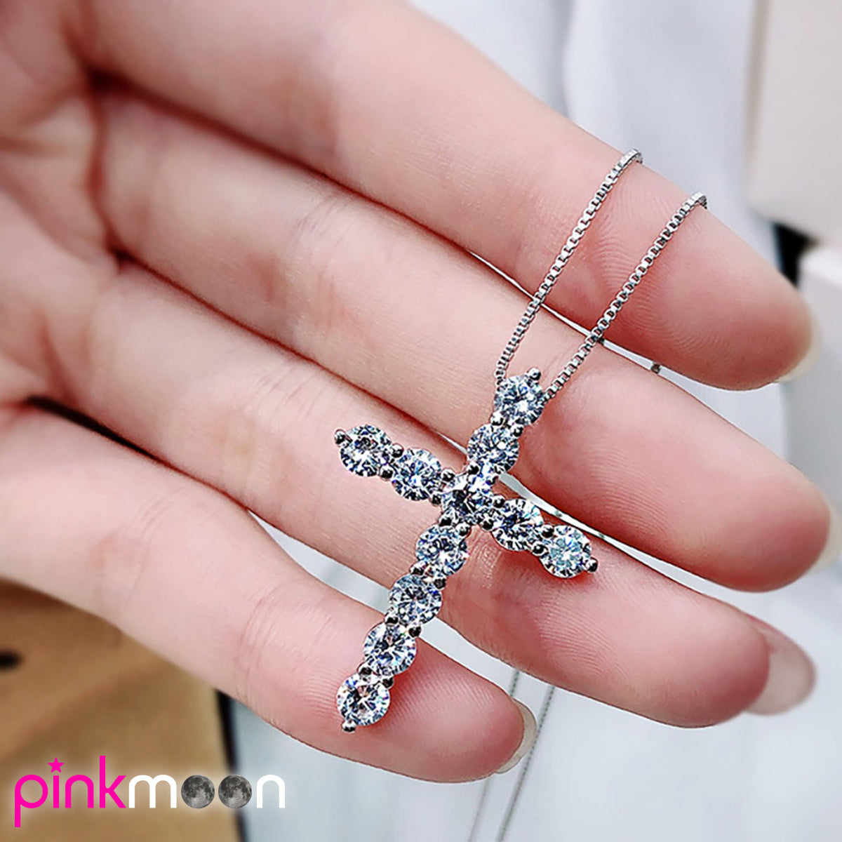 Collier Cross Diamond PINKMOON