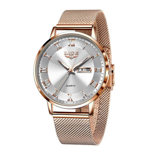 montre femme dorée
