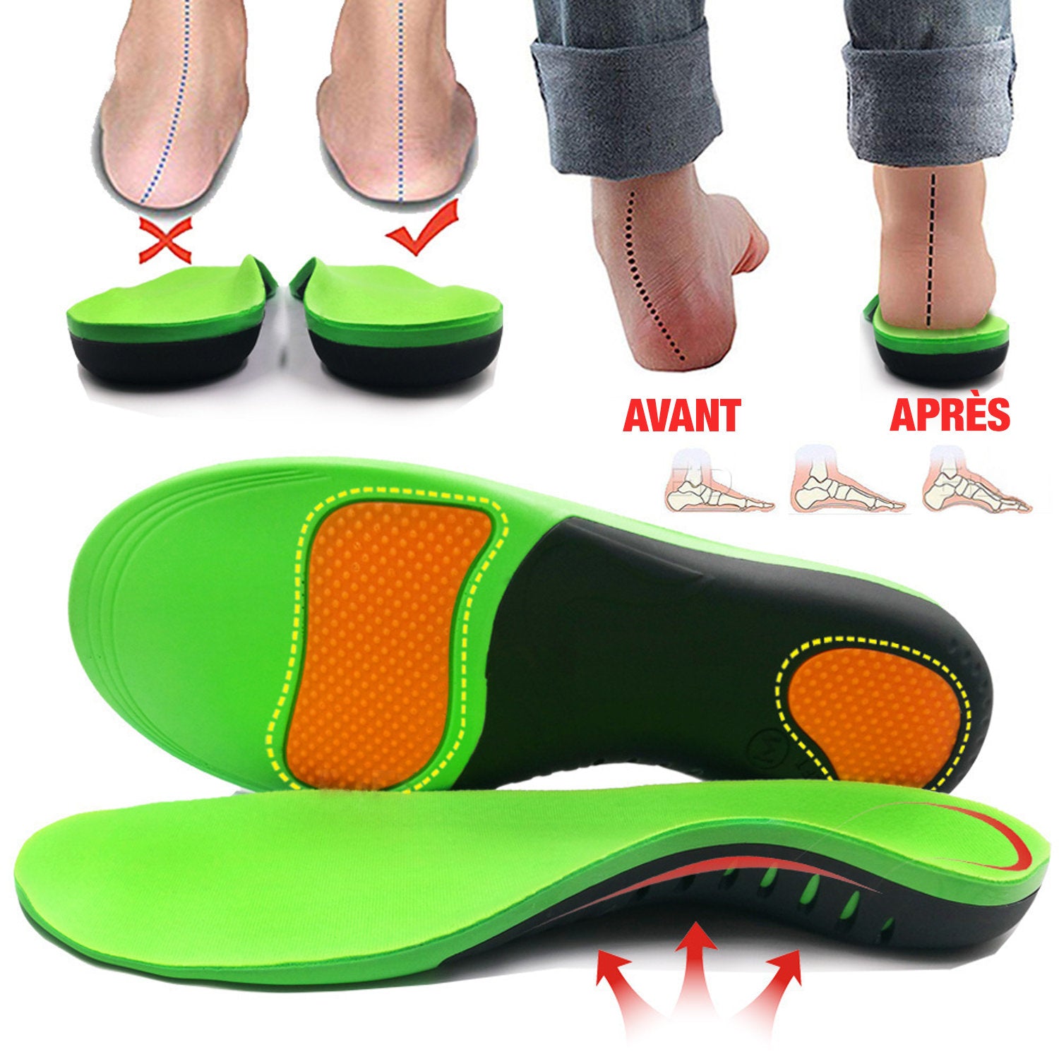 semelles orthopédiques mémoire de forme