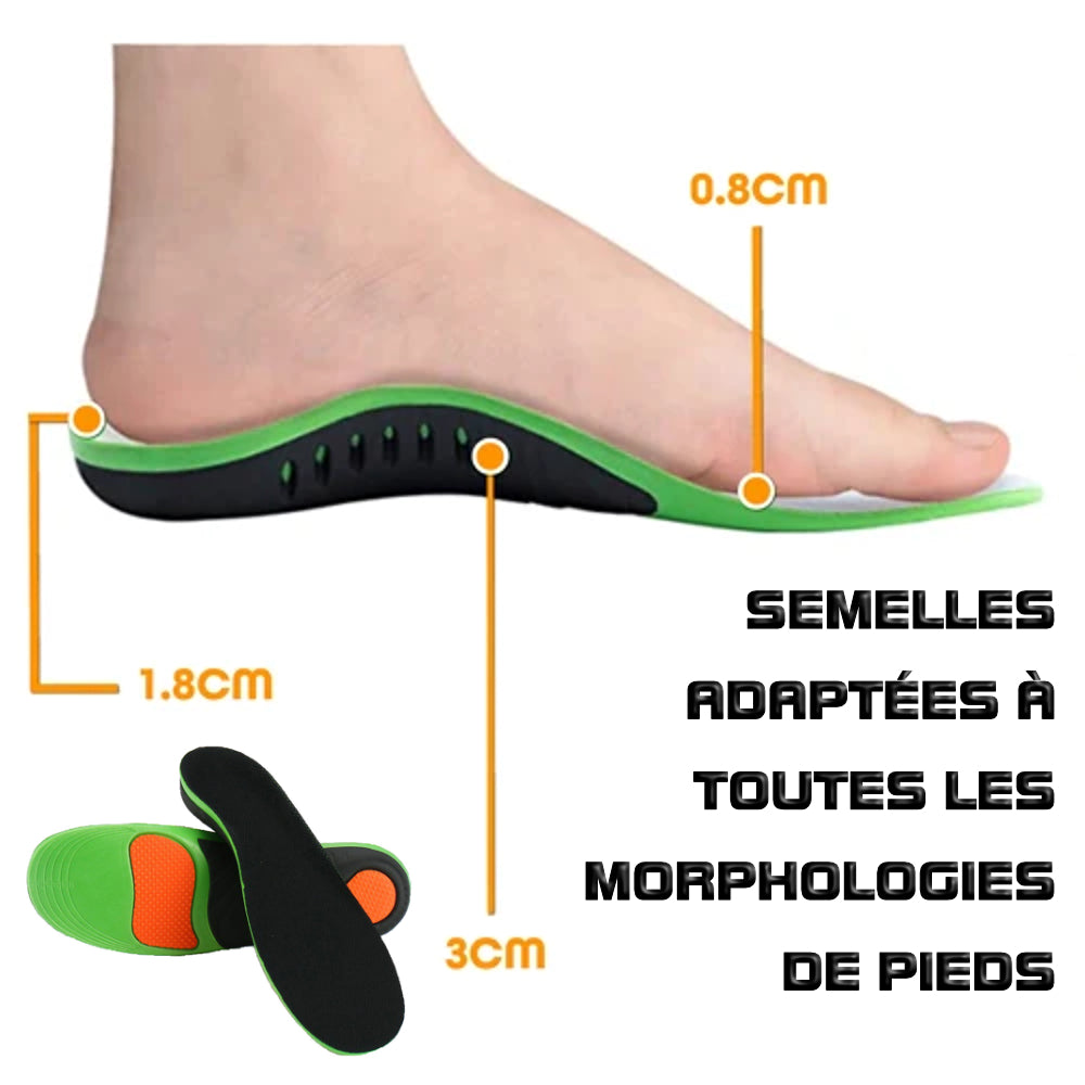 semelles orthopédiques mémoire de forme
