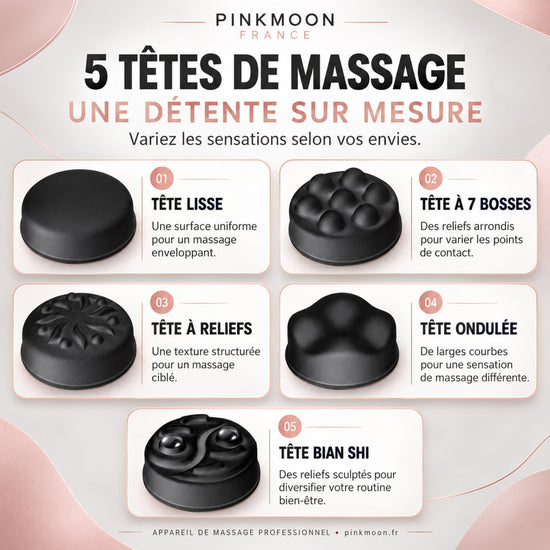 5 têtes de massage