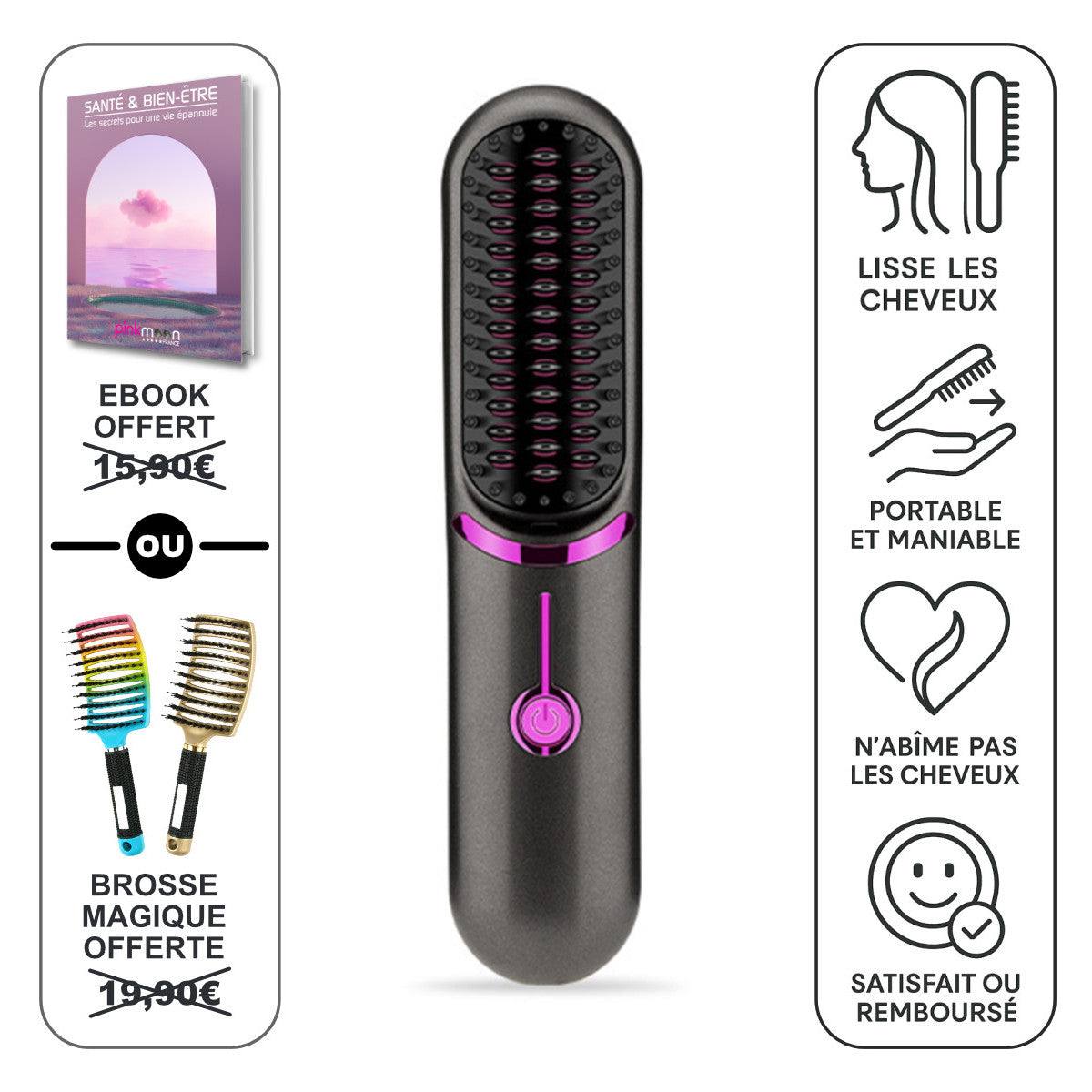 brosse lissante sans fil