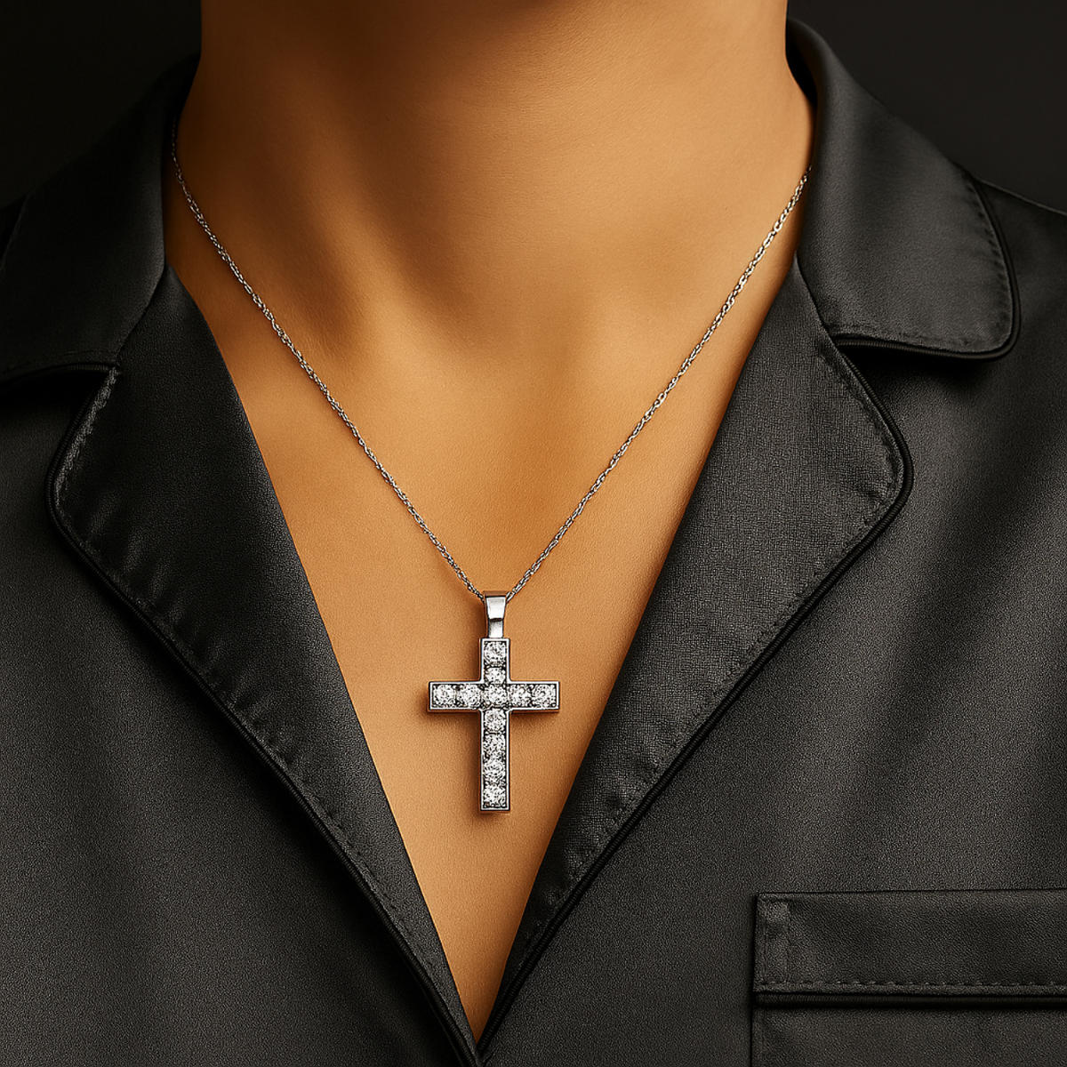 pendentif argent moissanite