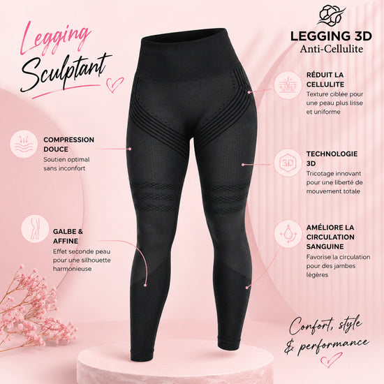 legging 3d anti-cellulite détails
