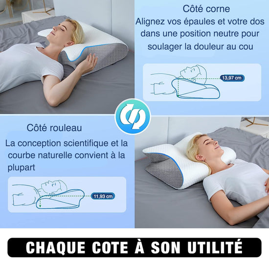 Oreiller cervical mémoire de forme