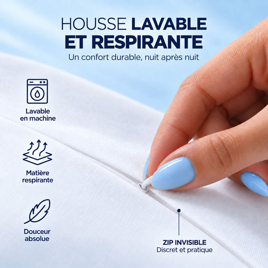 House de l'oreiller ergonomique à mémoire de forme NUAGE de PINKMOON FRANCE