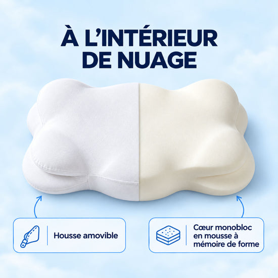 Détails de l'oreiller ergonomique NUAGE