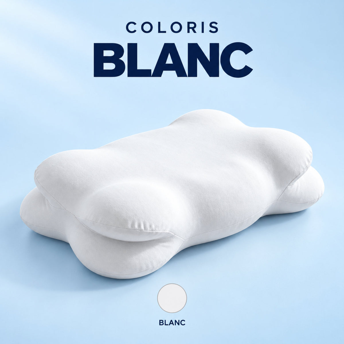 oreiller ergonomique à mémoire de forme NUAGE couleur blanc