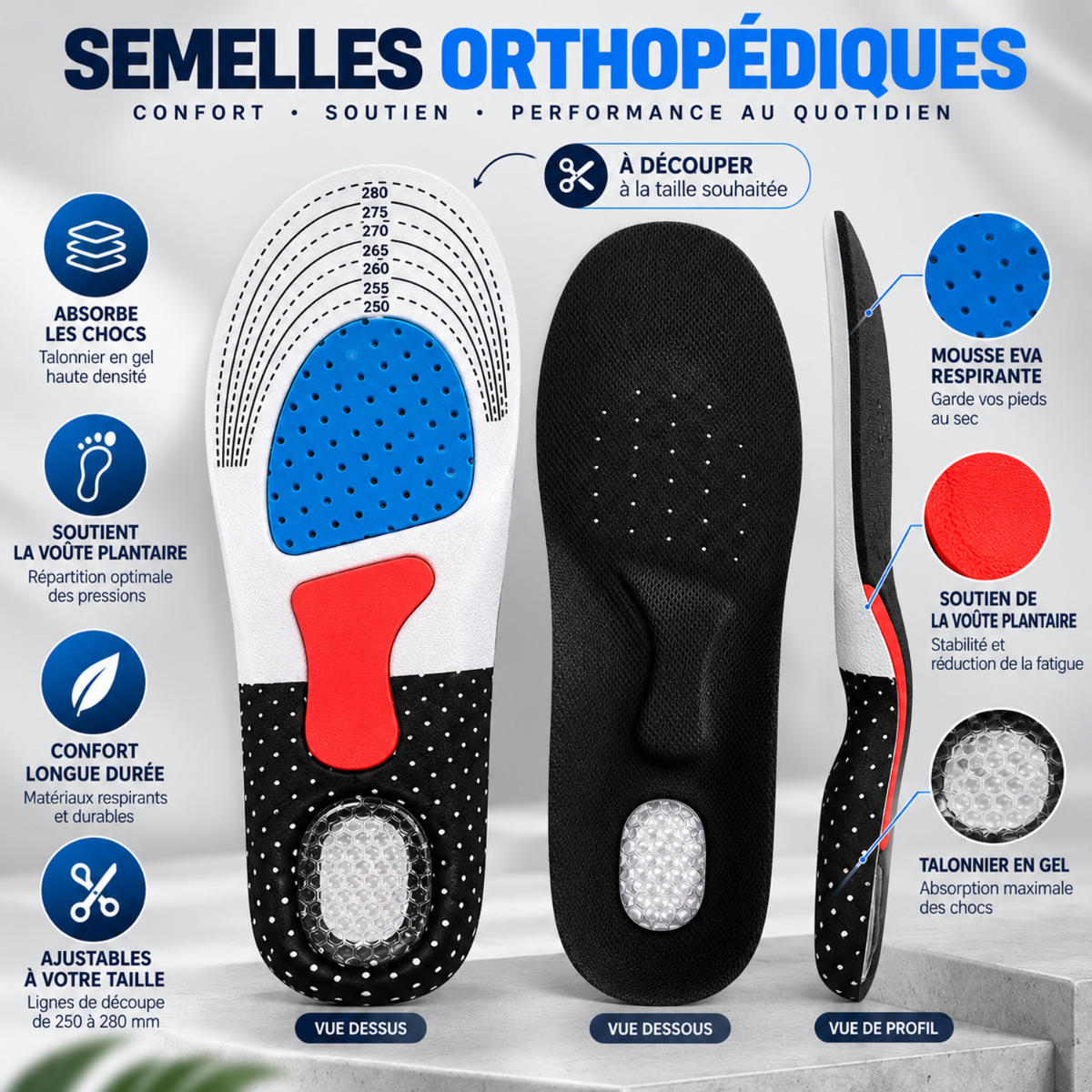 Semelles Orthopédiques FLEXI’STEP
