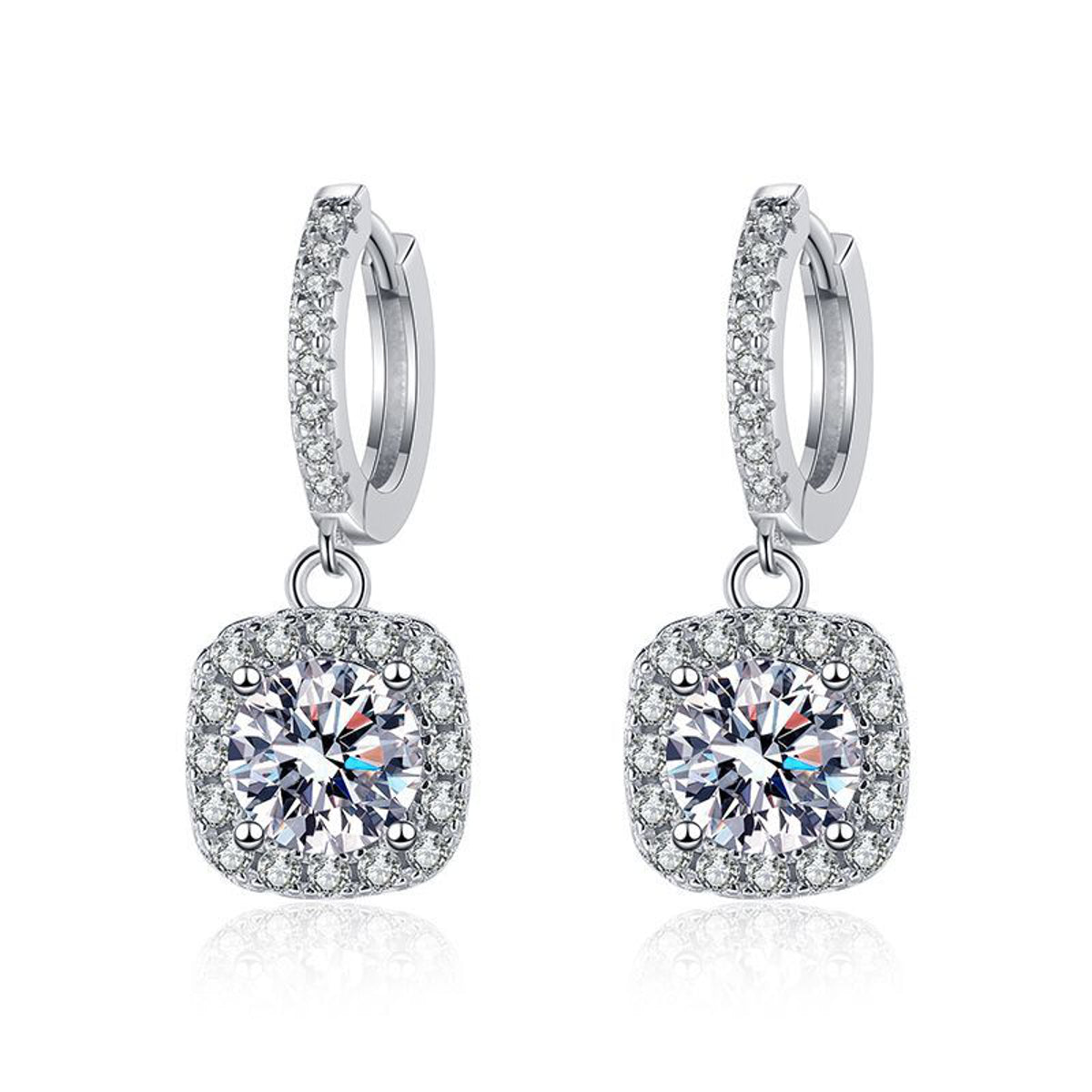 Boucles d’Oreilles Square Diamond PINKMOON