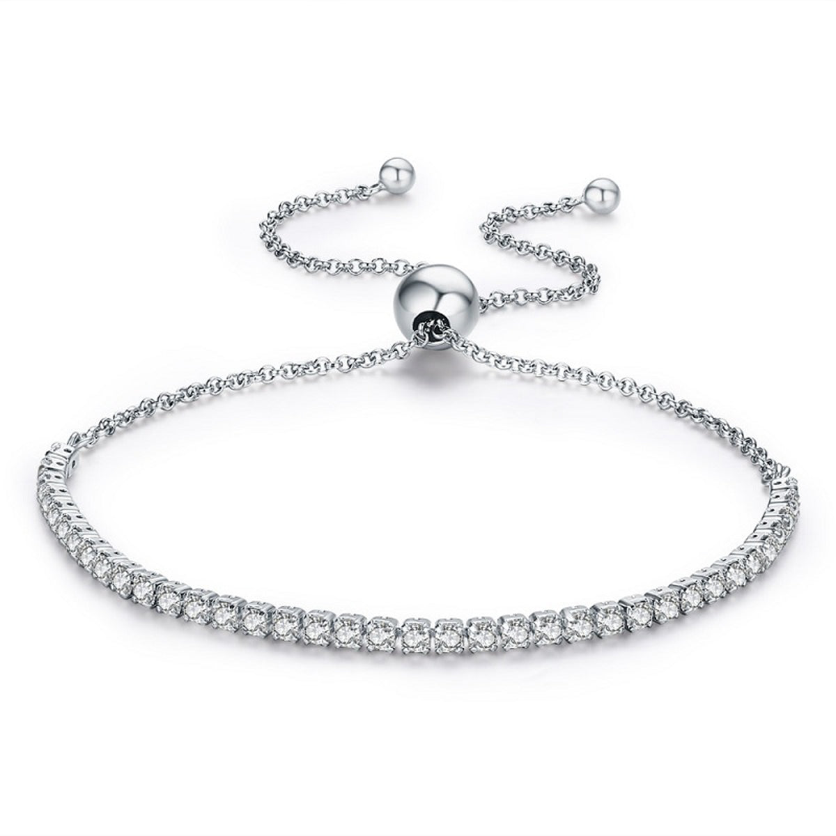 Bracelet Tennis Argent PINKMOON