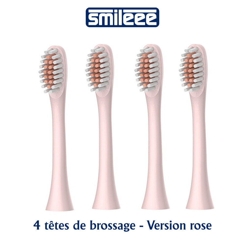 Têtes de Rechange (x4) pour Brosse à Dents Sonique SMILEEE